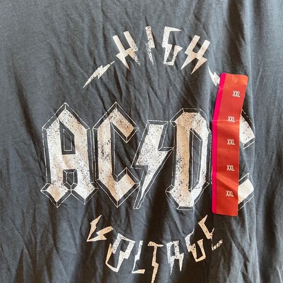 AC DC High Voltage Women's Gray Graphic T-Shirt - Size XXL - Brand New - Picture 4 of 7